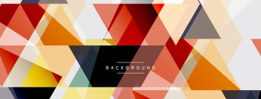 Mozaik üçgenler geometrik arkaplan. Tekno veya iş konsepti, duvar kağıdı, afiş, arkaplan, iniş sayfası deseni