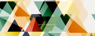 Mozaik üçgenler geometrik arkaplan. Tekno veya iş konsepti, duvar kağıdı, afiş, arkaplan, iniş sayfası deseni