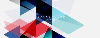 Mozaik üçgenler geometrik arkaplan. Tekno veya iş konsepti, duvar kağıdı, afiş, arkaplan, iniş sayfası deseni