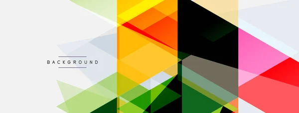 Composición de triángulos de color, fondo abstracto geométrico. Techno o concepto de negocio, patrón para fondo de pantalla, banner, fondo, landing page — Archivo Imágenes Vectoriales