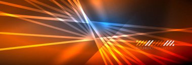 Neon dinamik ışınlar vektör soyut duvar kağıdı arka planı. Duvar kağıdı arkaplanı, iş ve teknoloji sunumları için tasarım şablonları, İnternet posterleri veya web broşürü kapakları