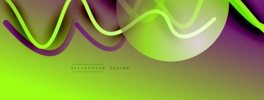 Gölge efektli dalga çizgisi olan soyut gradyan arkaplan. Geometrik bileşim. 3B gölge efektleri ve sıvı eğimleri