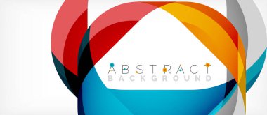 Üst üste binen dalgalarla soyut kare şekil, minimum geometrik arkaplan. Duvar Kağıdı, Sancak, Arkaplan, İniş Sayfası için Vektör İllüstrasyonu