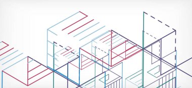 Soyut arkaplan. Beyaz arkaplanda renk çizgileri. Doğrusal soyut kompozisyon. Duvar kağıdı, afiş, arkaplan, iniş sayfası için tekno veya iş konsepti