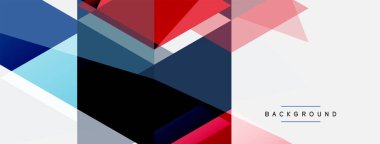 Mozaik üçgenler geometrik arkaplan. Tekno veya iş konsepti, duvar kağıdı, afiş, arkaplan, iniş sayfası deseni