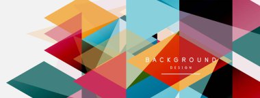 Mozaik üçgenler geometrik arkaplan. Tekno veya iş konsepti, duvar kağıdı, afiş, arkaplan, iniş sayfası deseni