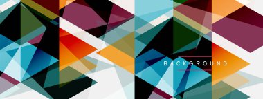 Mozaik üçgenler geometrik arkaplan. Tekno veya iş konsepti, duvar kağıdı, afiş, arkaplan, iniş sayfası deseni