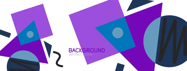 Abstrakter Hintergrund. Blöcke, Linien, Dreiecke, Kreise Zusammensetzung. Techno oder Business-Konzept für Tapete, Banner, Hintergrund, Landing Page — Stockvektor