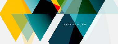 Mozaik üçgenler geometrik arkaplan. Tekno veya iş konsepti, duvar kağıdı, afiş, arkaplan, iniş sayfası deseni