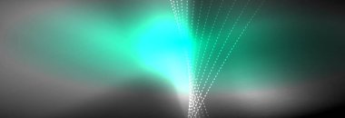 Parlak ışık dalga çizgisi parçacıkları olan parlak bir arkaplan. Duvar kağıdı arkaplanı, iş ve teknoloji sunumları için tasarım şablonları, İnternet posterleri veya web broşürü kapakları