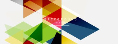 Renkli üçgen bileşimi, geometrik soyut arkaplan. Tekno veya iş konsepti, duvar kağıdı, afiş, arkaplan, iniş sayfası deseni