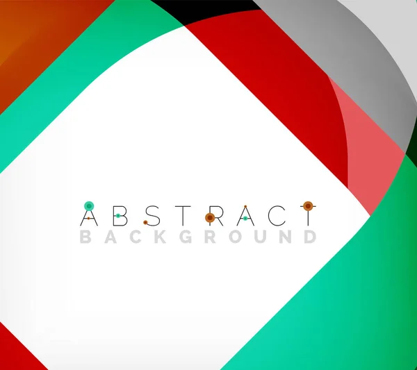 Abstract vierkante vorm met overlappende golven, minimale geometrische achtergrond. Vector Illustratie voor Behang, Banner, Achtergrond, Landingspagina — Stockvector