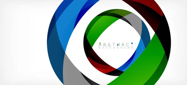 Color circle shapes, minimal geometric background. Trendy dynamic composition. Vector Illustration For Wallpaper, Banner, Background, Landing Page — Archivo Imágenes Vectoriales