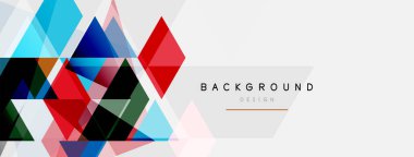 Renkli üçgen bileşimi, geometrik soyut arkaplan. Tekno veya iş konsepti, duvar kağıdı, afiş, arkaplan, iniş sayfası deseni