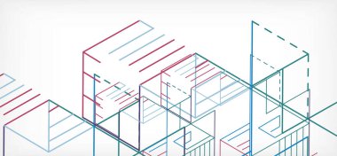 Soyut arkaplan. Beyaz arkaplanda renk çizgileri. Doğrusal soyut kompozisyon. Duvar kağıdı, afiş, arkaplan, iniş sayfası için tekno veya iş konsepti