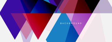 Mozaik üçgenler geometrik arkaplan. Tekno veya iş konsepti, duvar kağıdı, afiş, arkaplan, iniş sayfası deseni