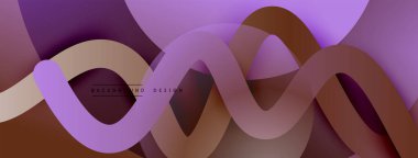 Gölge efektli dalga çizgisi olan soyut gradyan arkaplan. Geometrik bileşim. 3B gölge efektleri ve sıvı eğimleri