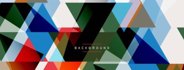 Renkli üçgen bileşimi, geometrik soyut arkaplan. Tekno veya iş konsepti, duvar kağıdı, afiş, arkaplan, iniş sayfası deseni