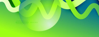 Gölge efektli dalga çizgisi olan soyut gradyan arkaplan. Geometrik bileşim. 3B gölge efektleri ve sıvı eğimleri