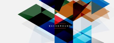 Renkli üçgen bileşimi, geometrik soyut arkaplan. Tekno veya iş konsepti, duvar kağıdı, afiş, arkaplan, iniş sayfası deseni