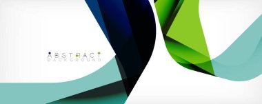 Asgari soyut arkaplan - beyaz üzerine gölge çizgileri ile örtüşen renk şekilleri. Duvar Kağıdı, Sancak, Arkaplan, İniş Sayfası için Vektör İllüstrasyonu