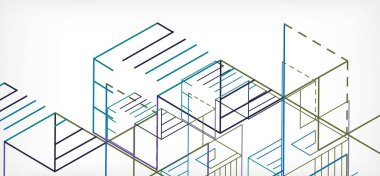 Soyut arkaplan. Beyaz arkaplanda renk çizgileri. Doğrusal soyut kompozisyon. Duvar kağıdı, afiş, arkaplan, iniş sayfası için tekno veya iş konsepti