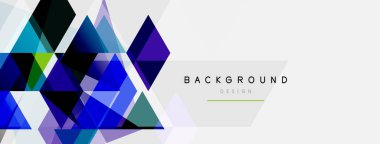 Renkli üçgen bileşimi, geometrik soyut arkaplan. Tekno veya iş konsepti, duvar kağıdı, afiş, arkaplan, iniş sayfası deseni