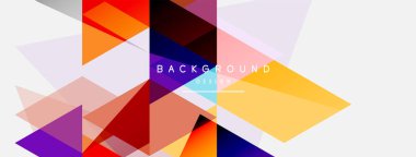 Renkli üçgen bileşimi, geometrik soyut arkaplan. Tekno veya iş konsepti, duvar kağıdı, afiş, arkaplan, iniş sayfası deseni