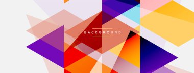Renkli üçgen bileşimi, geometrik soyut arkaplan. Tekno veya iş konsepti, duvar kağıdı, afiş, arkaplan, iniş sayfası deseni