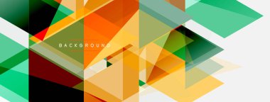 Mozaik üçgenler geometrik arkaplan. Tekno veya iş konsepti, duvar kağıdı, afiş, arkaplan, iniş sayfası deseni