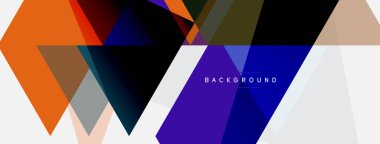 Mozaik üçgenler geometrik arkaplan. Tekno veya iş konsepti, duvar kağıdı, afiş, arkaplan, iniş sayfası deseni