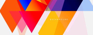 Mozaik üçgenler geometrik arkaplan. Tekno veya iş konsepti, duvar kağıdı, afiş, arkaplan, iniş sayfası deseni