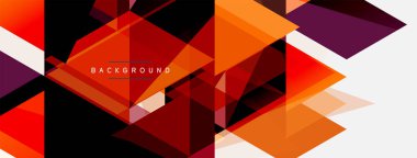 Mozaik üçgenler geometrik arkaplan. Tekno veya iş konsepti, duvar kağıdı, afiş, arkaplan, iniş sayfası deseni