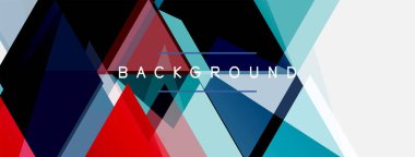 Mozaik üçgenler geometrik arkaplan. Tekno veya iş konsepti, duvar kağıdı, afiş, arkaplan, iniş sayfası deseni