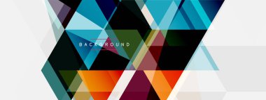 Mozaik üçgenler geometrik arkaplan. Tekno veya iş konsepti, duvar kağıdı, afiş, arkaplan, iniş sayfası deseni