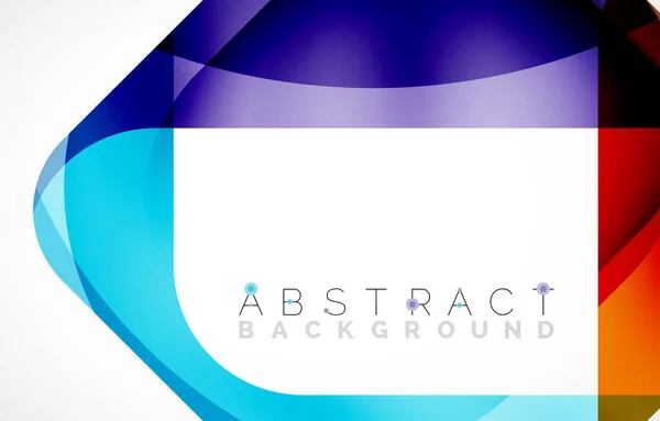 Minimal background. Abstract square shape with round corners created with wavy forms. Vector Illustration For Wallpaper, Banner, Background, Landing Page — Vettoriale Stock