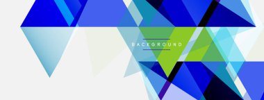 Mozaik üçgenler geometrik arkaplan. Tekno veya iş konsepti, duvar kağıdı, afiş, arkaplan, iniş sayfası deseni