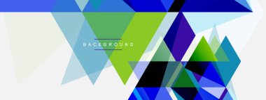 Mozaik üçgenler geometrik arkaplan. Tekno veya iş konsepti, duvar kağıdı, afiş, arkaplan, iniş sayfası deseni