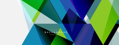 Mozaik üçgenler geometrik arkaplan. Tekno veya iş konsepti, duvar kağıdı, afiş, arkaplan, iniş sayfası deseni