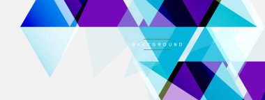 Mozaik üçgenler geometrik arkaplan. Tekno veya iş konsepti, duvar kağıdı, afiş, arkaplan, iniş sayfası deseni