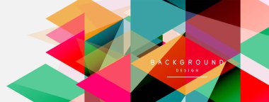 Mozaik üçgenler geometrik arkaplan. Tekno veya iş konsepti, duvar kağıdı, afiş, arkaplan, iniş sayfası deseni