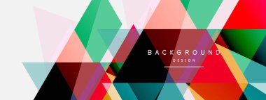 Mozaik üçgenler geometrik arkaplan. Tekno veya iş konsepti, duvar kağıdı, afiş, arkaplan, iniş sayfası deseni