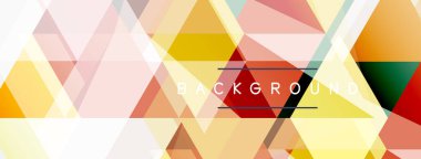 Mozaik üçgenler geometrik arkaplan. Tekno veya iş konsepti, duvar kağıdı, afiş, arkaplan, iniş sayfası deseni