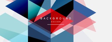 Mozaik üçgenler geometrik arkaplan. Tekno veya iş konsepti, duvar kağıdı, afiş, arkaplan, iniş sayfası deseni