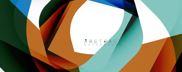 Fondo abstracto mínimo - formas superpuestas de color en blanco con líneas de sombra. Ilustración vectorial para fondo de pantalla, Banner, Fondo, Página de aterrizaje — Vector de stock