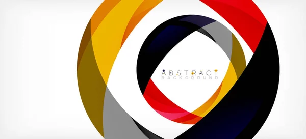 Color circle shapes, minimal geometric background. Trendy dynamic composition. Vector Illustration For Wallpaper, Banner, Background, Landing Page — ストックベクタ