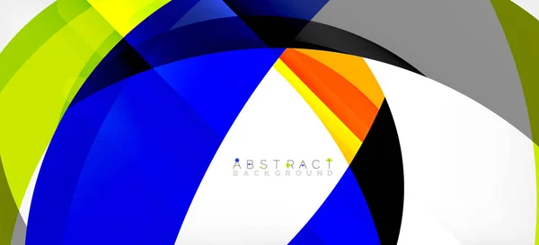 Geometrische abstracte achtergrond. Cirkel gemaakt met overlappende kleurvormen. Vector Illustratie voor Behang, Banner, Achtergrond, Landingspagina — Stockvector