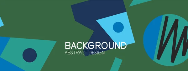 Fondo abstracto con bloques, líneas, formas geométricas. Techno o concepto de negocio para fondo de pantalla, banner, fondo, landing page — Vector de stock