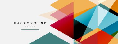 Mozaik üçgenler geometrik arkaplan. Tekno veya iş konsepti, duvar kağıdı, afiş, arkaplan, iniş sayfası deseni