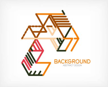 Soyut arkaplan. Beyaz arkaplanda renk çizgileri. Doğrusal soyut kompozisyon. Duvar kağıdı, afiş, arkaplan, iniş sayfası için tekno veya iş konsepti